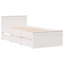 sengeramme m. sengegavl 90x190 cm uden madras massivt fyr hvid