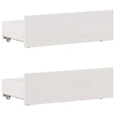 sengeramme m. sengegavl 90x190 cm uden madras massivt fyr hvid