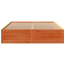sengeramme m. skuffer 180x200 cm uden madras massivt fyr brun
