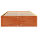 sengeramme m. skuffer 150x200 cm uden madras massivt fyr brun