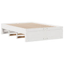sengeramme m. skuffer 140x200 cm uden madras massivt fyr hvid
