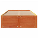 sengeramme m. skuffer 120x200 cm uden madras massivt fyr brun