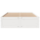 sengeramme m. skuffer 140x190 cm uden madras massivt fyr hvid