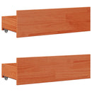 sengeramme m. skuffer 140x190 cm uden madras massivt fyr brun