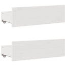 sengeramme m. skuffer 135x190 cm uden madras massivt fyr hvid
