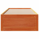 sengeramme m. skuffer 90x190 cm uden madras massivt fyr brun