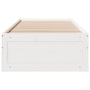 sengeramme m. skuffer 75x190 cm uden madras massivt fyr hvid