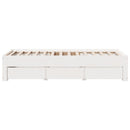 sengeramme m. skuffer 75x190 cm uden madras massivt fyr hvid