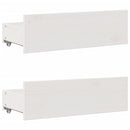 sengeramme m. skuffer 75x190 cm uden madras massivt fyr hvid