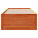 sengeramme m. skuffer 75x190 cm uden madras massivt fyr brun