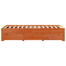 sengeramme m. skuffer 75x190 cm uden madras massivt fyr brun