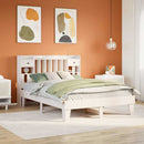 sengeramme uden madras 140x200 cm massivt fyrretræ hvid