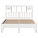 sengeramme uden madras 140x190 cm massivt fyrretræ hvid