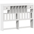sengeramme uden madras 140x190 cm massivt fyrretræ hvid