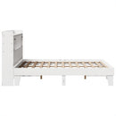 sengeramme uden madras 140x190 cm massivt fyrretræ hvid
