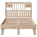 sengeramme uden madras 135x190 cm massivt fyrretræ hvid
