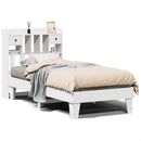 sengeramme uden madras 75x190 cm massivt fyrretræ hvid