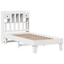 sengeramme uden madras 75x190 cm massivt fyrretræ hvid