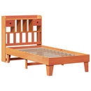 sengeramme uden madras 75x190 cm massivt fyrretræ gyldenbrun