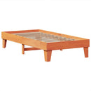 sengeramme uden madras 75x190 cm massivt fyrretræ gyldenbrun