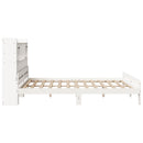 seng med reol uden madras 180x200 cm massivt fyrretræ hvid