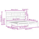 seng med reol uden madras 180x200 cm massivt fyrretræ hvid