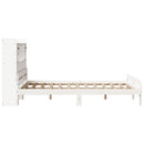 seng med reol uden madras 140x200 cm massivt fyrretræ hvid