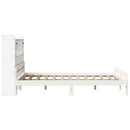seng med reol uden madras 140x190 cm massivt fyrretræ hvid