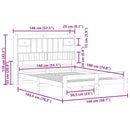 seng med reol uden madras 140x190 cm massivt fyrretræ hvid