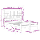 seng med reol uden madras 135x190 cm massivt fyrretræ hvid
