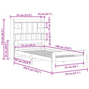 seng med reol uden madras 75x190 cm massivt fyrretræ gyldenbrun