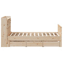 seng med reol uden madras 140x190 cm massivt fyrretræ