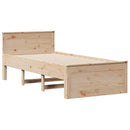 seng med reol uden madras 90x190 cm massivt fyrretræ