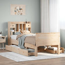 seng med reol uden madras 90x190 cm massivt fyrretræ