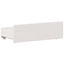 seng med reol uden madras 75x190 cm massivt fyrretræ hvid
