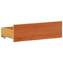 seng med reol uden madras 75x190 cm massivt fyrretræ gyldenbrun