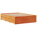 seng med reol uden madras 150x200cm massivt fyrretræ gyldenbrun