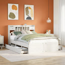 seng med reol uden madras 140x190 cm massivt fyrretræ hvid