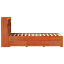 seng med reol uden madras 75x190 cm massivt fyrretræ gyldenbrun