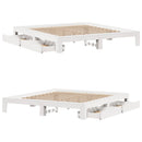 sengeramme uden madras 200x200 cm massivt fyrretræ hvid