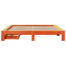 sengeramme uden madras 200x200 cm massivt fyrretræ gyldenbrun