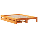 sengeramme uden madras 160x200 cm massivt fyrretræ gyldenbrun