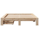 sengeramme uden madras 140x190 cm massivt fyrretræ