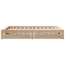 sengeramme uden madras 140x190 cm massivt fyrretræ