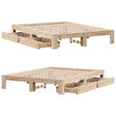 sengeramme uden madras 140x190 cm massivt fyrretræ
