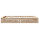 sengeramme uden madras 135x190 cm massivt fyrretræ hvid