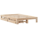 sengeramme uden madras 120x190 cm massivt fyrretræ