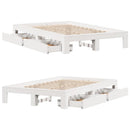 sengeramme uden madras 120x190 cm massivt fyrretræ hvid