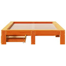 sengeramme uden madras 120x190 cm massivt fyrretræ gyldenbrun