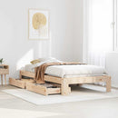 sengeramme uden madras 90x190 cm massivt fyrretræ